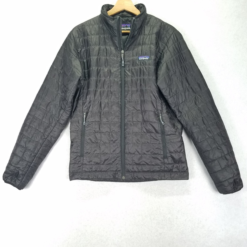 Patagonia Nano Puff Puffer Jacket Mens S Black Polyester 84212 Quilted Packable